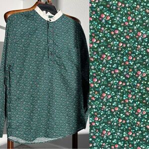 Wah Maker Frontier Clothing Floral Prairie Blouse Made in USA Size S Western